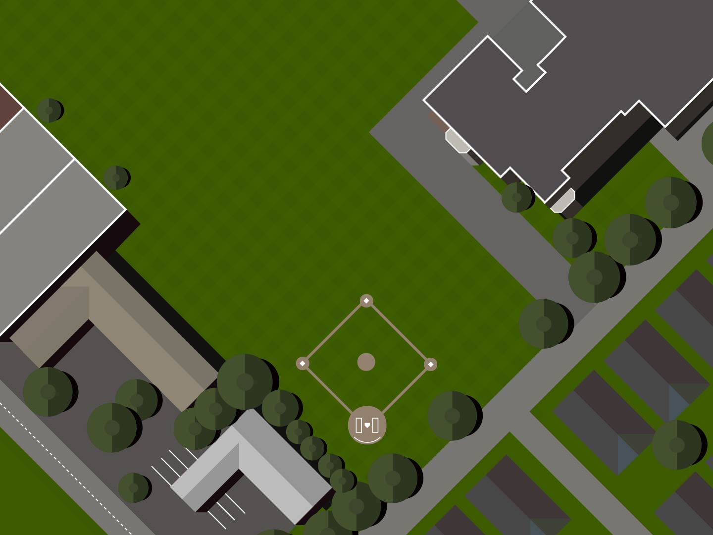 Hosford Middle School Field Illustration