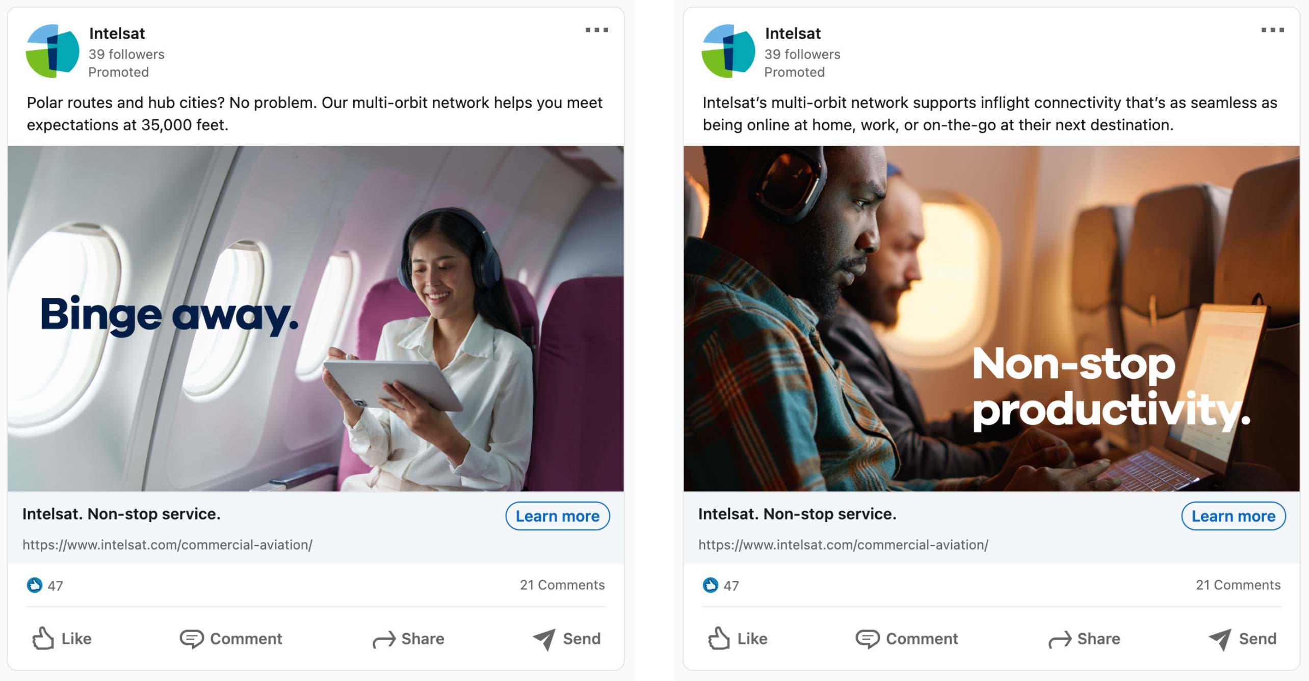 Instlsat Non-Stop Banner Ads